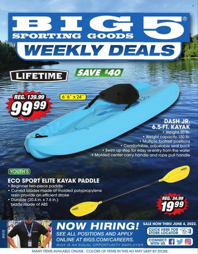 Big 5 (AZ, CA, CO, ID, NM, OR, UT, WA) Weekly Ad Flyer June 1 to June 8
