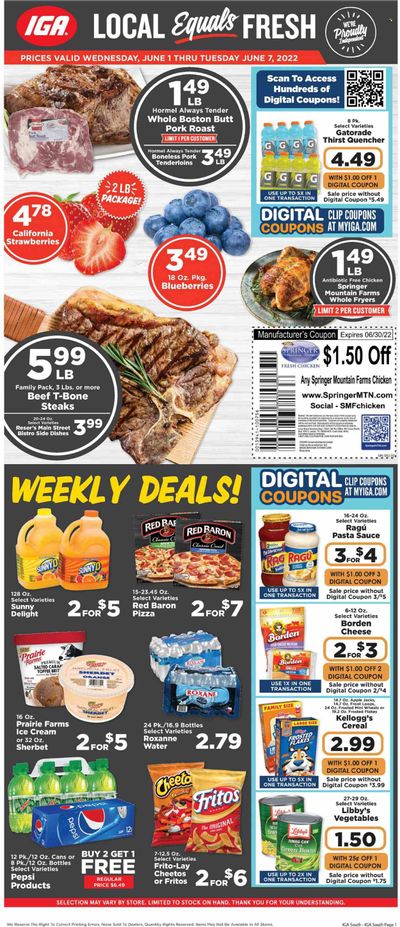 IGA Weekly Ad Flyer June 1 to June 8