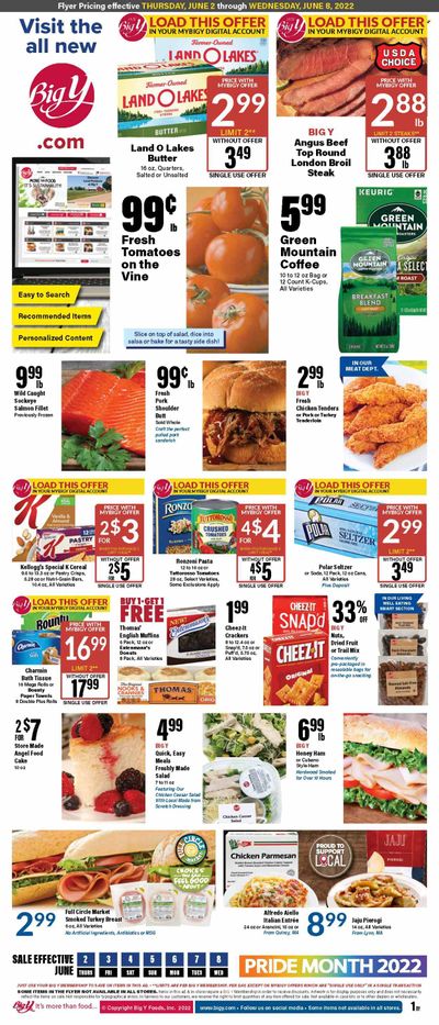 Big Y (MA) Weekly Ad Flyer June 1 to June 8