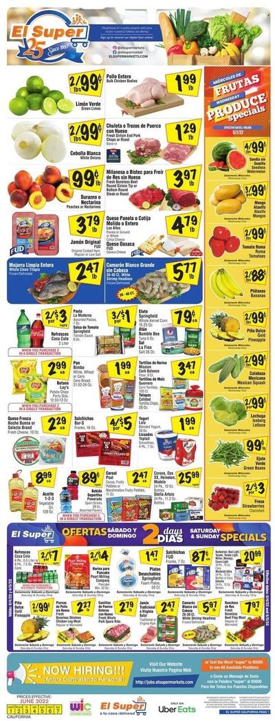 El Super (CA, NM, NV, TX) Weekly Ad Flyer June 1 to June 8