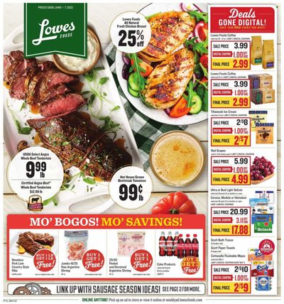 Lowes Foods (NC, SC) Weekly Ad Flyer June 1 to June 8
