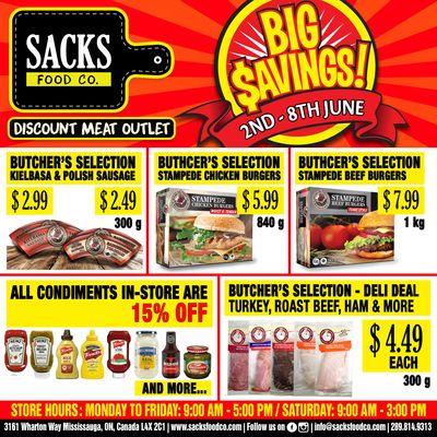 Sacks Food Co. Flyer June 2 to 8