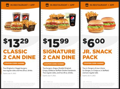 Harvey’s Canada New Digital Coupons, Valid until July 31