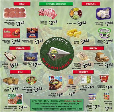 St. Mary's Supermarket Flyer June 8 to 14