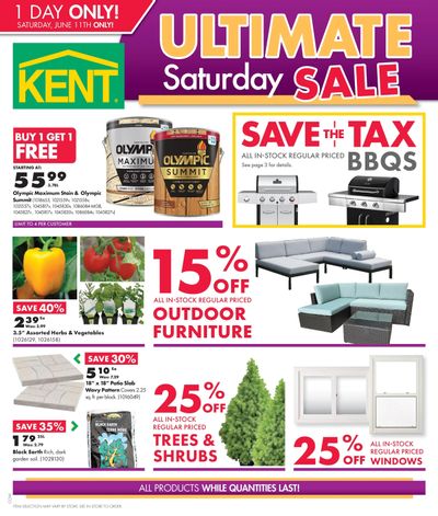 Kent Building Supplies Ultimate Saturday Sale Flyer June 11