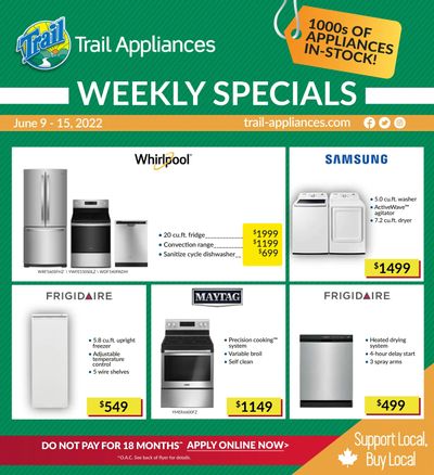 Trail Appliances (AB & SK) Flyer June 9 to 15