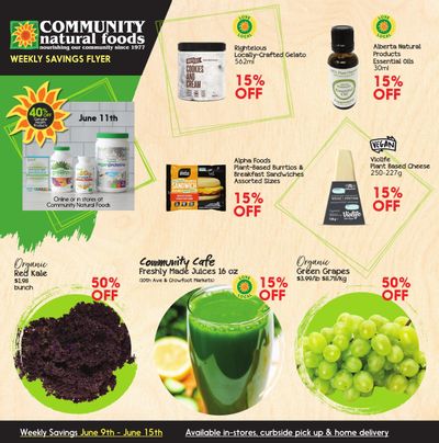 Community Natural Foods Flyer June 9 to 15