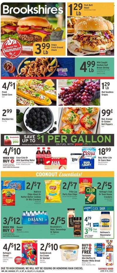 Brookshires (AR, LA, TX) Weekly Ad Flyer June 9 to June 16