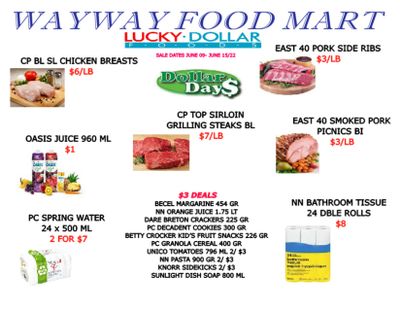 WayWay Food Mart Flyer June 9 to 15