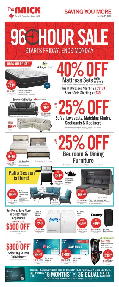 The Brick 96-Hour Sale Flyer June 10 to 13