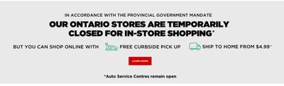 Canadian Tire Temporarily Closes Ontario Locations