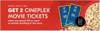 Shoppers Drug Mart Canada Promotions: Today, Get 2 Cineplex Movie Tickets when you Spend $75 on Almost Anything in the Store