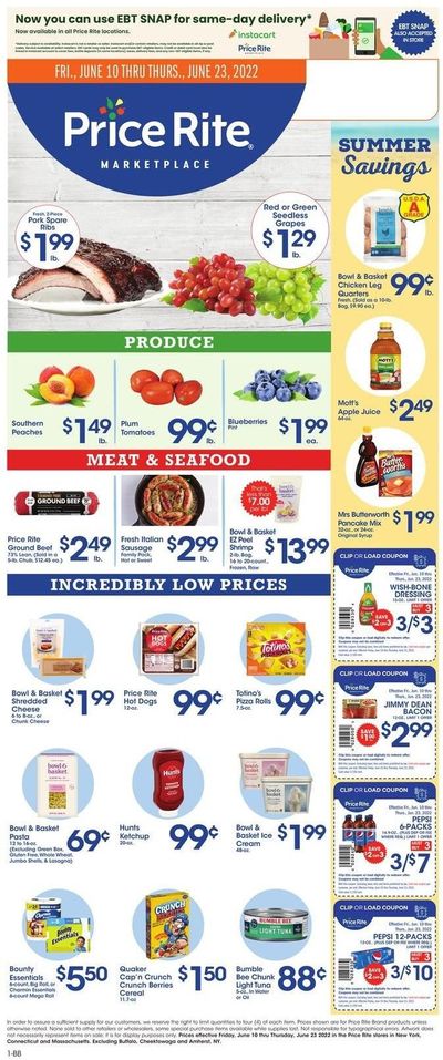 Price Rite (CT, MA, MD, NH, NJ, NY, PA, RI) Weekly Ad Flyer June 12 to June 19