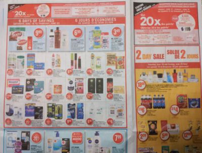 Shoppers Drug Mart Canada: 20x The Points June 17th – 19th + 5,000 Points When You Pay With PC Financial Card