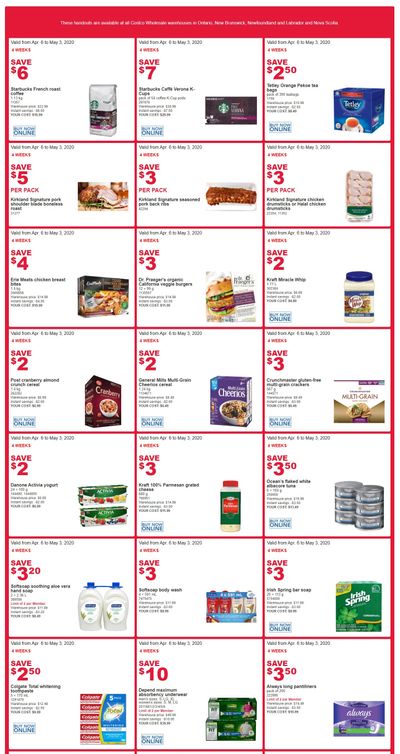 Costco (ON & Atlantic Canada) Weekly Savings April 6 to May 3