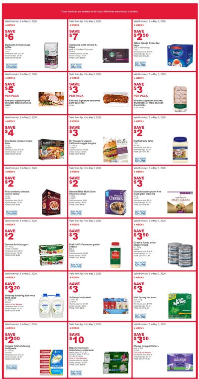Costco (QC) Weekly Savings April 6 to May 3