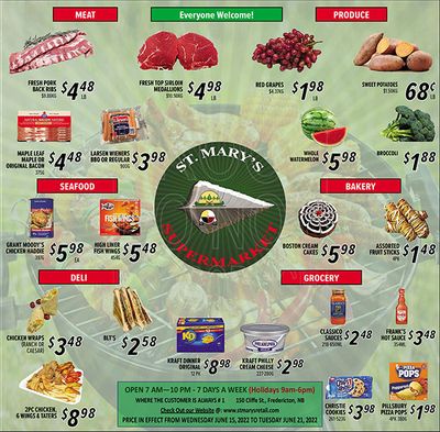 St. Mary's Supermarket Flyer June 15 to 21