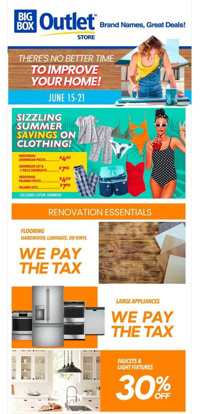 Big Box Outlet Store Flyer June 15 to 21
