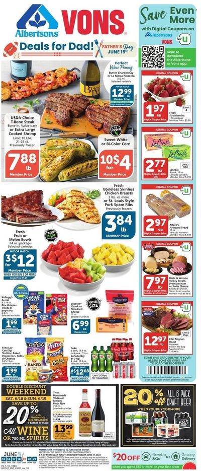 Vons (CA) Weekly Ad Flyer June 15 to June 22