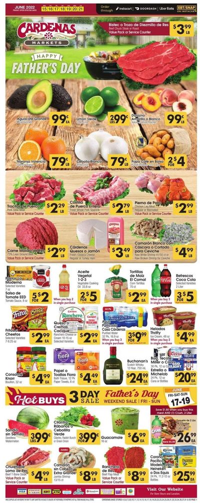 Cardenas (CA, NV) Weekly Ad Flyer June 15 to June 22