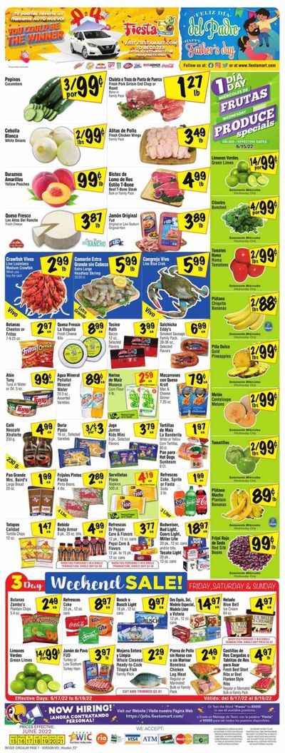 Fiesta Mart (TX) Weekly Ad Flyer June 15 to June 22