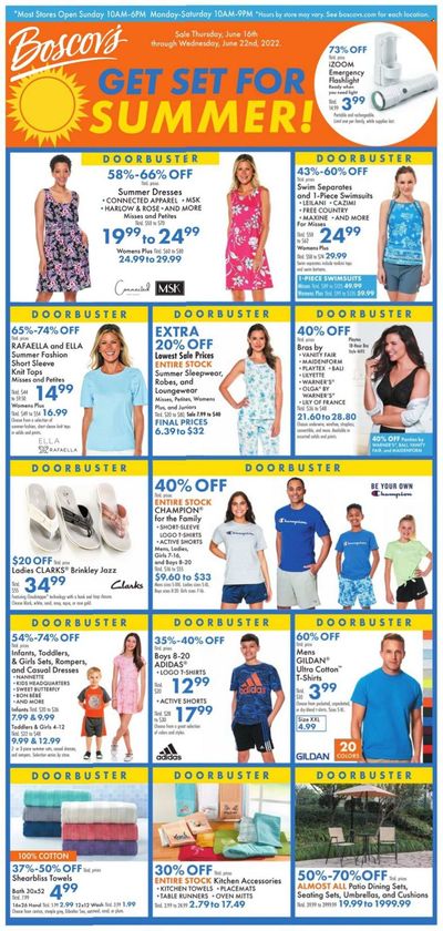 Boscov's (CT, DE, MD, NJ, NY, PA) Weekly Ad Flyer June 16 to June 23