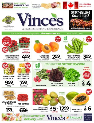 Vince's Market Flyer June 16 to 29