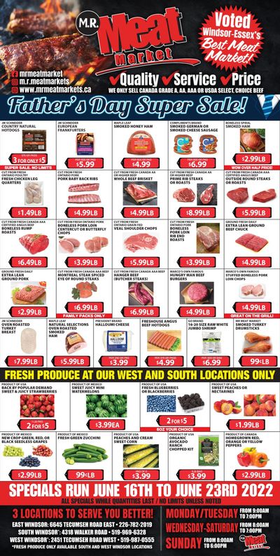 M.R. Meat Market Flyer June 16 to 23