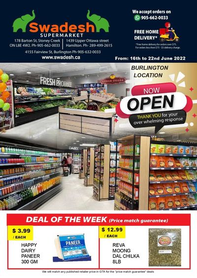 Swadesh Supermarket Flyer June 16 to 22