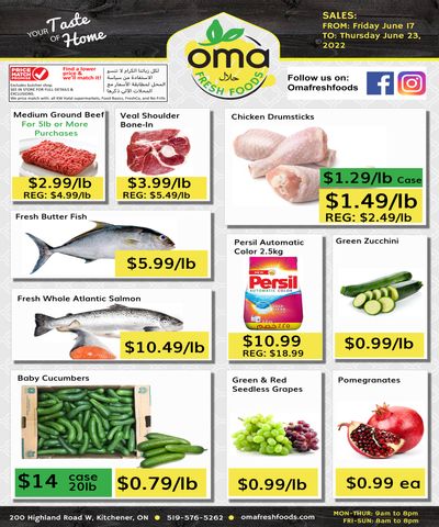 Oma Fresh Foods Flyer June 17 to 23