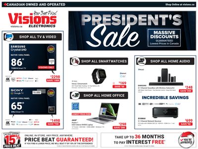 Visions Electronics President's Sale Flyer June 17 to 23