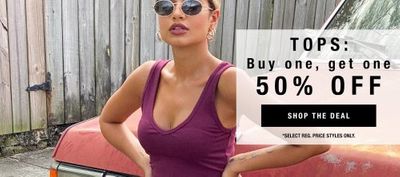 Garage Canada Spring Deals: Buy 1 Get 1 50% OFF Tops + Save Extra 30% OFF Sale Styles + More