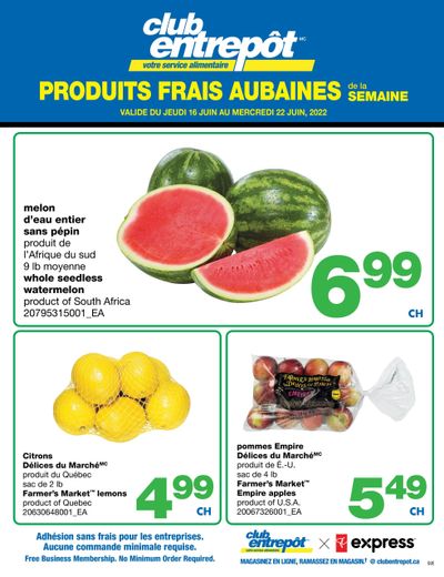 Wholesale Club (QC) Fresh Deals of the Week Flyer June 16 to 22