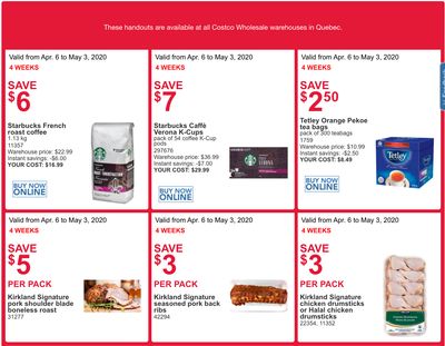 Costco Canada More Savings Weekly Coupons/Flyers for: Quebec, April 6 – 12