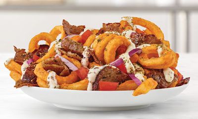 GREEK LOADED CURLY FRIES at Arby's