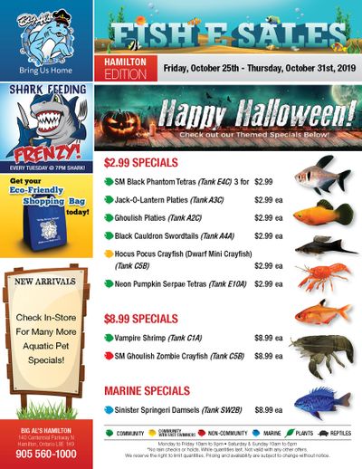 Big Al's (Hamilton) Weekly Specials October 28 to 31