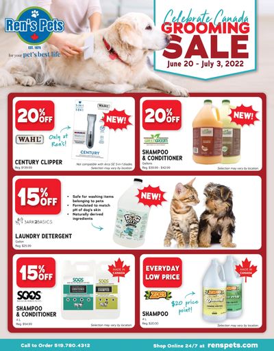 Ren's Pets Depot Celebrate Canada Grooming Sale Flyer June 20 to July 3