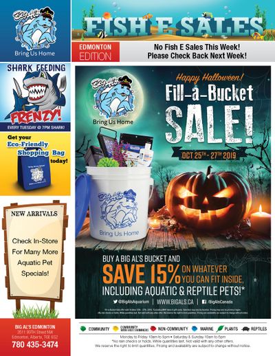 Big Al's (Edmonton) Weekly Specials October 28 to 31