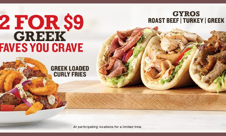 GREEK CRAVES YOU FAVE at Arby's GREEK CRAVES YOU FAVE at Arby's