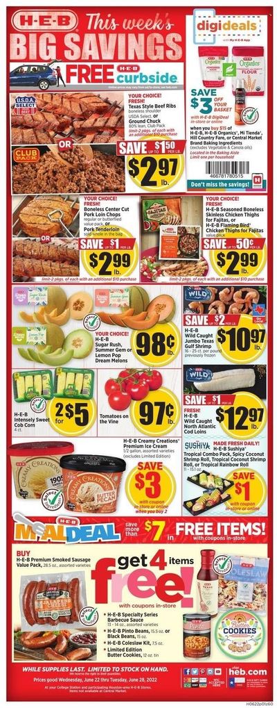 H-E-B (TX) Weekly Ad Flyer June 21 to June 28