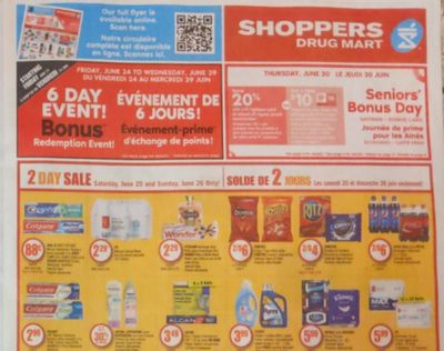 Shoppers Drug Mart Canada: 6 Day Bonus Redemption June 24th – 29th