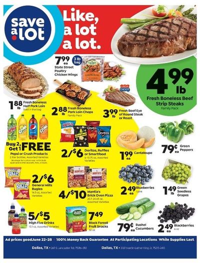 Save a Lot Weekly Ad Flyer June 22 to June 29