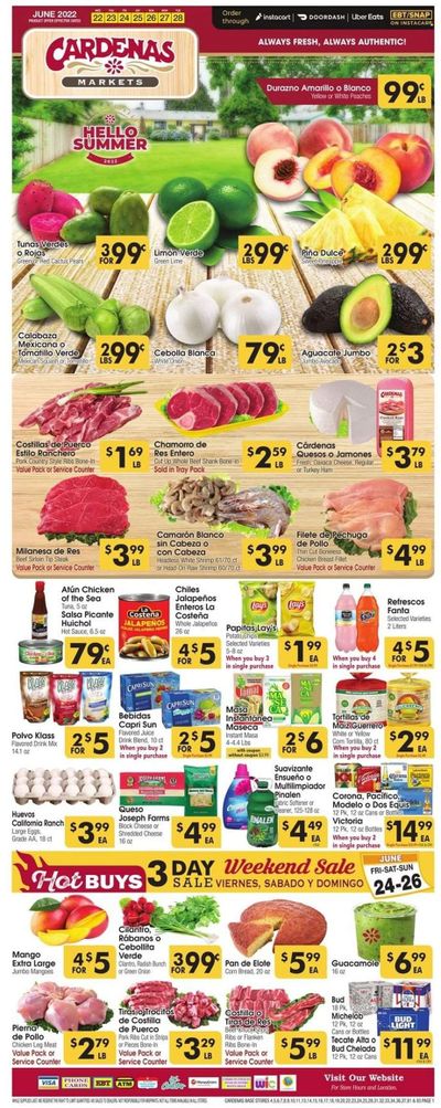 Cardenas (CA, NV) Weekly Ad Flyer June 22 to June 29