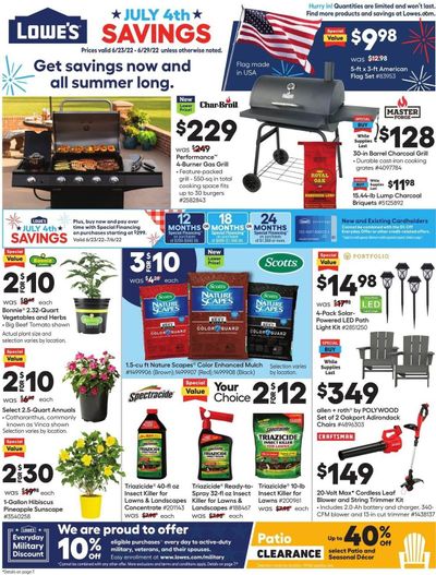 Lowe's Weekly Ad Flyer June 22 to June 29