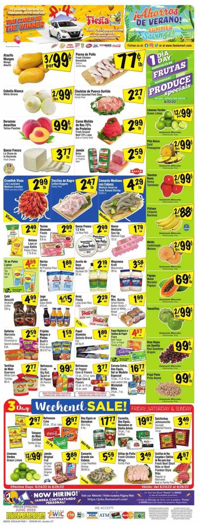 Fiesta Mart (TX) Weekly Ad Flyer June 22 to June 29