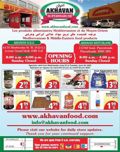 Akhavan Supermarche Flyer June 22 to 28