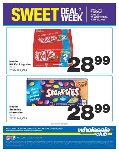 Wholesale Club Sweet Deal of the Week Flyer June 23 to 29