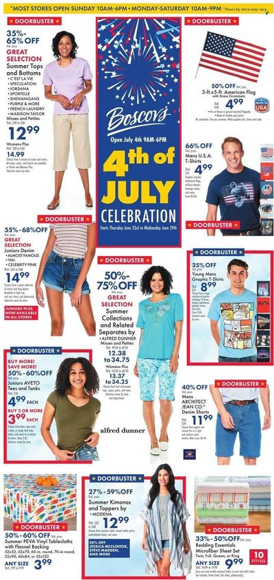 Boscov's (CT, DE, MD, NJ, NY, PA) Weekly Ad Flyer June 23 to June 30