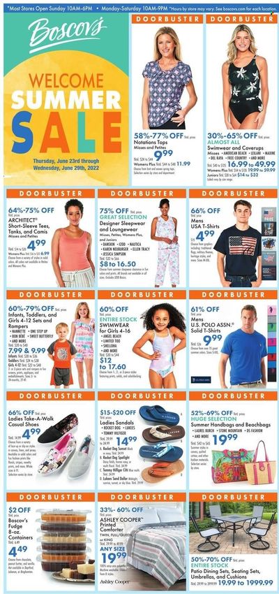 Boscov's (CT, DE, MD, NJ, NY, PA) Weekly Ad Flyer June 23 to June 30