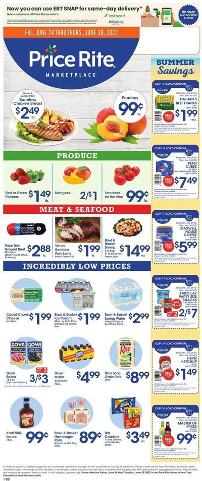 Price Rite (CT, MA, MD, NH, NJ, NY, PA, RI) Weekly Ad Flyer June 23 to June 30